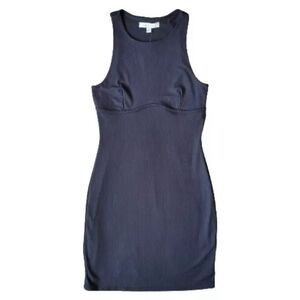 NWT Gaze Black Ribbed Bodycon Dress Size Small